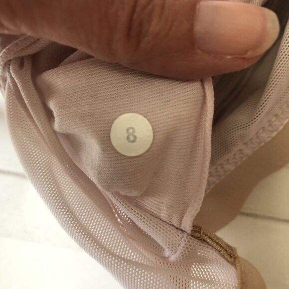 Lululemon Scoop Neck Tank Pink Gray Space Dye Racerback Built In Shelf Bra S 8 - Picture 4 of 10